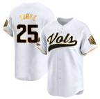 T.Volunteers #25 Blake Burke White Gold 2024 Champions Vapor Limited Stitched American College Jersey