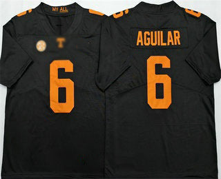 T.Volunteers #6 Joey Aguilar Black Stitched American College Jersey
