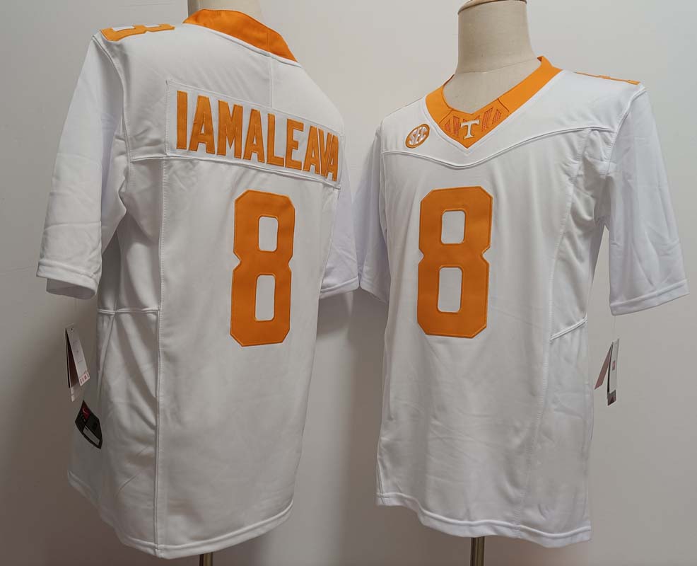 T.Volunteers #8 Nico Iamaleava White F.U.S.E. Stitched American College Jersey