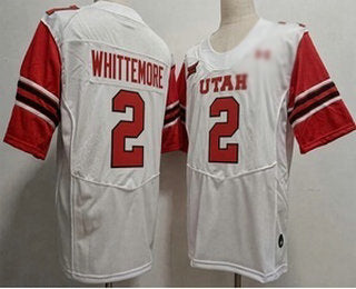 U.Utes #2 Creed Whittemore White Stitched American College Jersey