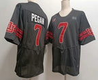 U.Utes #7 Braden Pegan Black Stitched American College Jersey