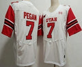 U.Utes #7 Braden Pegan White Stitched American College Jersey
