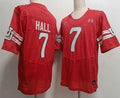 U.Utes #7 Johnathan Hall Red Retro Throwback Stitched American College Jersey