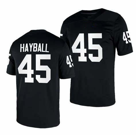 V.Commodores #45 Matthew Hayball Black Game Stitched American College Jersey