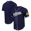 W.Virginia Mountaineers Pro Standard Mesh Full-Button Replica Navy Stitched American College Jersey