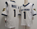 W.Virginia Mountaineers #1 Jahiem White White F.U.S.E. Stitched American College Jersey